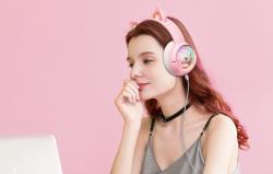 Onikuma Herní sluchátka B5 (růžová)