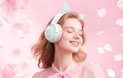 ONIKUMA GT838 růžová herní sluchátka