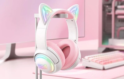 ONIKUMA GT838 růžová herní sluchátka