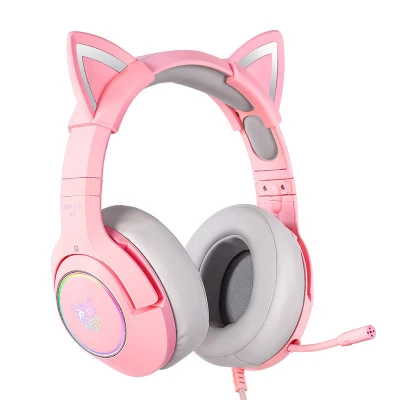 Onikuma Herní sluchátka K9 růžové RGB