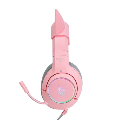 Onikuma Herní sluchátka K9 růžové RGB