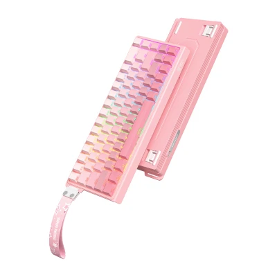 Onikuma G69 růžová QWERTY herní klávesnice