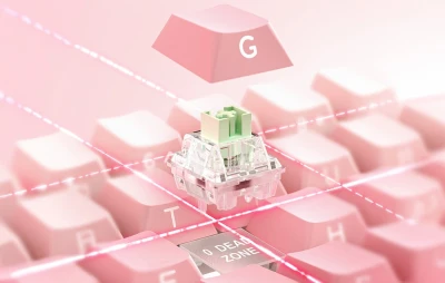 Onikuma G69 růžová QWERTY herní klávesnice