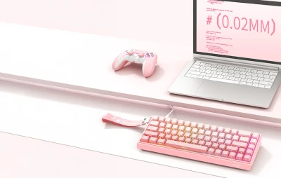 Onikuma G69 růžová QWERTY herní klávesnice