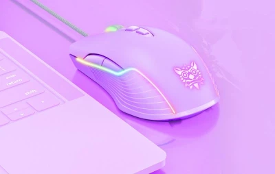 Onikuma CW905 fialová drátová RGB herní myš