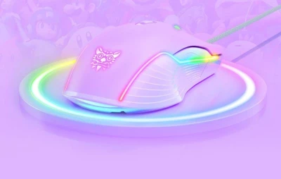 Onikuma CW905 fialová drátová RGB herní myš