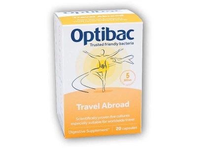 Optibac Probiotika na cesty 20 kapslí Optibac Probiotika na cesty 20 kapslí