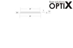 Opticord OPTIX trubičková Ochrana Optického svaru 61mm Premium Transparent 100