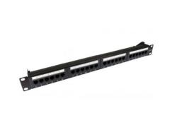 Opticord OPTIX UTP Patch panel Cat.6, 24 port, 1U, black, Certifikován