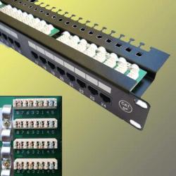 Opticord OPTIX UTP Patch panel 24 port Cat.5E Black L type