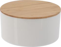 Organizér se zrcátkem 13cm, PH/bambus, hranatý, kulatý mix
