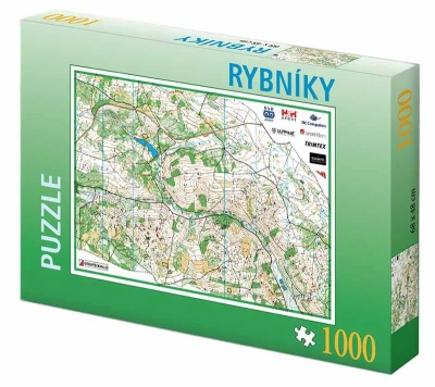 Orienteering.cz Rybníky 1000 dílků 68x48 cm motiv OB mapa puzzle