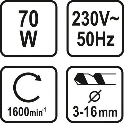 Vorel Ostřič vrtáků 3-16 mm 230V 70W (1600 ot./min)