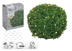Osvětlení vánoční KOULE pr.1,2m 144LED teplá BÍ, SÍŤ