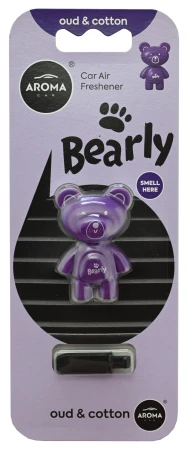 Osvěžovač Bearly Oud cotton - medvídek fialový