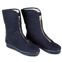 Ovčíno dámské důchodky na zip černé POUZE EU 38 (VÝPRODEJ)