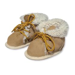 Ovčíno dětské kožené botičky - capáčky z jehnětiny POUZE 12 cm (VÝPRODEJ)