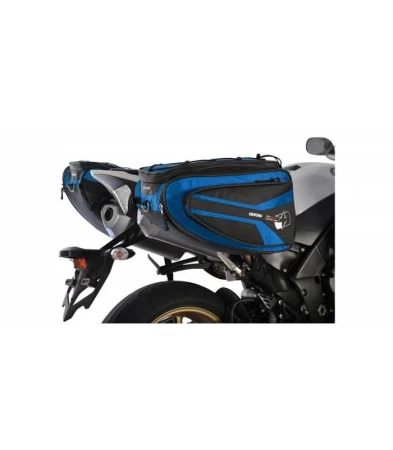 Oxford Boční brašny na motocykl P50R, (černé/modré, objem 50 l, pár) Oxford Boční brašny na motocykl P50R, (černé/modré, objem 50 l, pár)