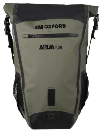 OXFORD Aqua B25 černo-khaki zelený vodotěsný batoh 25 l