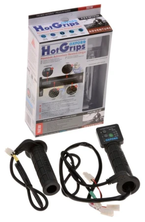 OXFORD Hotgrips Premium Adventure černé vyhřívané gripy na řídítka