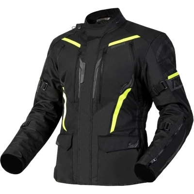 Ozone Tour III černo-antracitovo-fluo žlutá pánská bunda na motorku