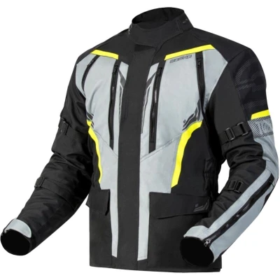 Ozone Tour III černo-šedo-fluo žlutá bunda na motorku
