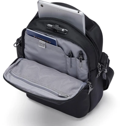 Pacsafe Taška V TOUR CROSSBODY jet black + sleva 400,- na příslušenství