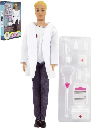 Panáčik Abel doktor 30cm set bábika s lekárskymi doplnkami plast Panáčik Abel doktor 30cm set bábika s lekárskymi doplnkami plast