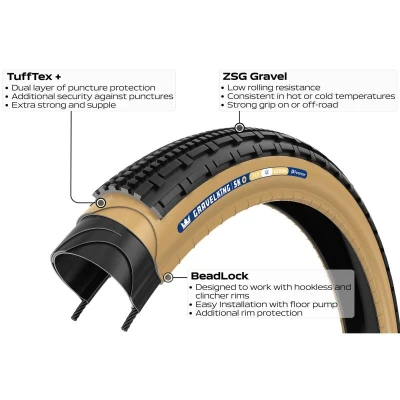 PANARACER Plášť GRAVELKING SK + 700x40C Černá/hnědá