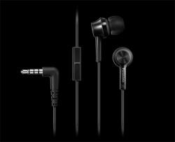 Panasonic RP-TCM115E-K, drátové sluchátka, do uší, 3,5mm jack, kabel 1,2m, černá
