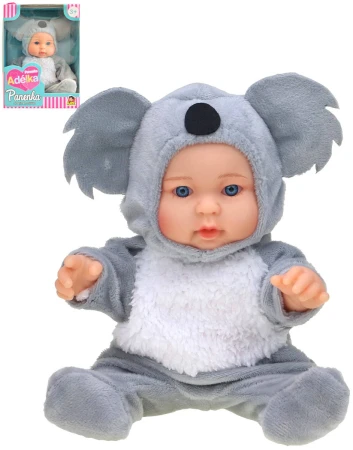 Panenka Adélka miminko v kostýmu zvířátka Koala 23cm v oblečku