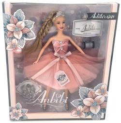 Panenka Anbibi růžové šaty dlouhé vlasy s copy set s doplňky Panenka Anbibi růžové šaty dlouhé vlasy s copy set s doplňky