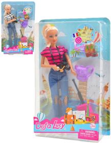 Panenka Defa Lucy cestovatelka 29cm s kufrem a doplňky 2 barvy v krabici Panenka Defa Lucy cestovatelka 29cm s kufrem a doplňky 2 barvy v krabici