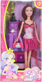 Panenka fashion 30cm set s náhradními šaty a módními doplňky 2 druhy