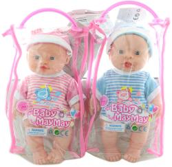 Panenka miminko 24cm v pyžámku tvrdé těličko na baterie v igelitu 2 barvy Zvuk