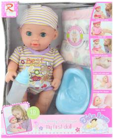 Panenka miminko 28cm s nočníkem a lahvičkou na baterie pije čůrá Zvuk Panenka miminko 28cm s nočníkem a lahvičkou na baterie pije čůrá Zvuk