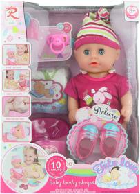 Panenka miminko 30cm pije čůrá set s plínkami a nočníkem na baterie Zvuk Panenka miminko 30cm pije čůrá set s plínkami a nočníkem na baterie Zvuk