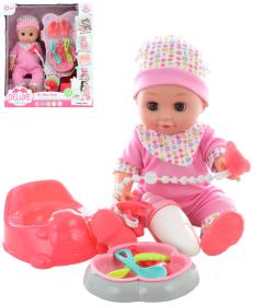 Panenka miminko čůrací set s nočníkem a doplňky na baterie Zvuk Panenka miminko čůrací set s nočníkem a doplňky na baterie Zvuk