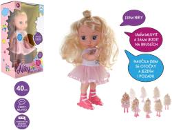 Panenka Niky bruslařka 40cm jezdí na bruslích mluví česky na baterie Zvuk CZ