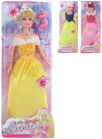 Bábika princezná 30cm plesové šaty 3 druhy v krabičke Bábika princezná 30cm plesové šaty 3 druhy v krabičke