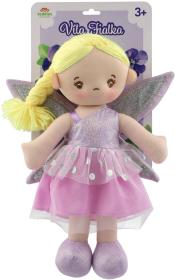 Panenka soft hadrová víla Fialka 40cm látková měkké tělo s křídly