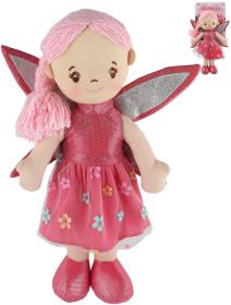 Panenka soft hadrová víla Pivoňka 40cm látková měkké tělo s křídly Panenka soft hadrová víla Pivoňka 40cm látková měkké tělo s křídly