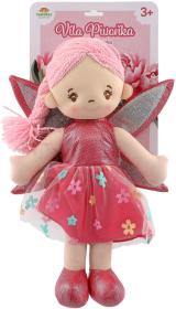 Panenka soft hadrová víla Pivoňka 40cm látková měkké tělo s křídly