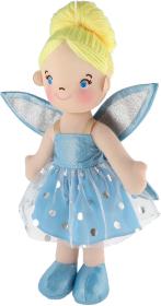Panenka soft hadrová víla Pomněnka 40cm látková měkké tělo s křídly