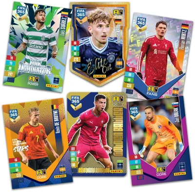 PANINI FIFA 365 2027 Adrenalyn XL sběratelské karty 24ks plechovka 4 barvy