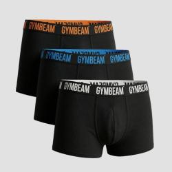 GymBeam Pánské boxerky FIT Trunks 3Pack Black