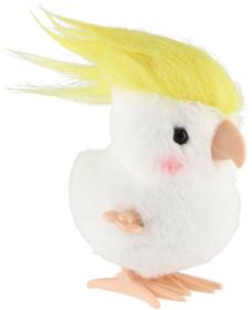 Papoušek na natažení poskakující ptáček na klíček plast/plyš