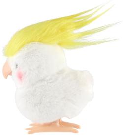 Papoušek na natažení poskakující ptáček na klíček plast/plyš