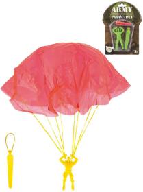 Parašutista létající figurka vystřelovací s padákem 9cm 2 barvy plast na kartě Parašutista létající figurka vystřelovací s padákem 9cm 2 barvy plast na kartě