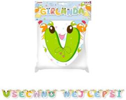 Párty girlanda papírová narozeninová Všechno nejlepší v sáčku